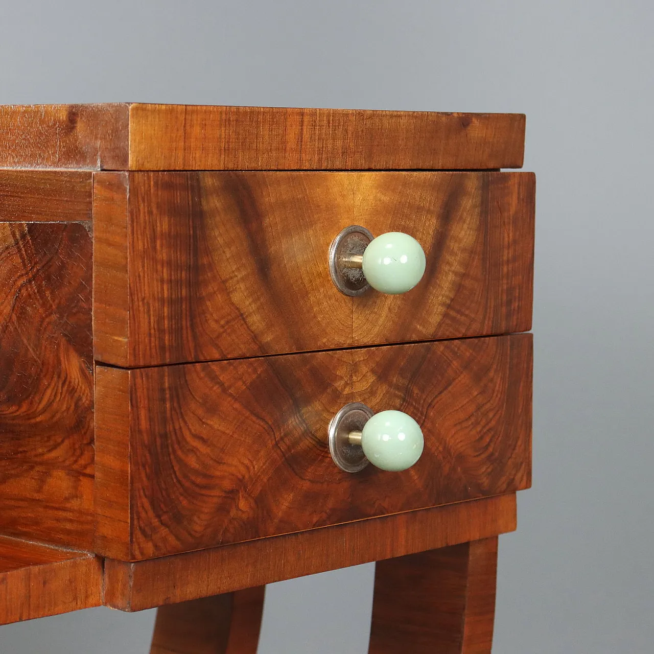 Art Deco toilet veneered in walnut pedule, 20th century 7