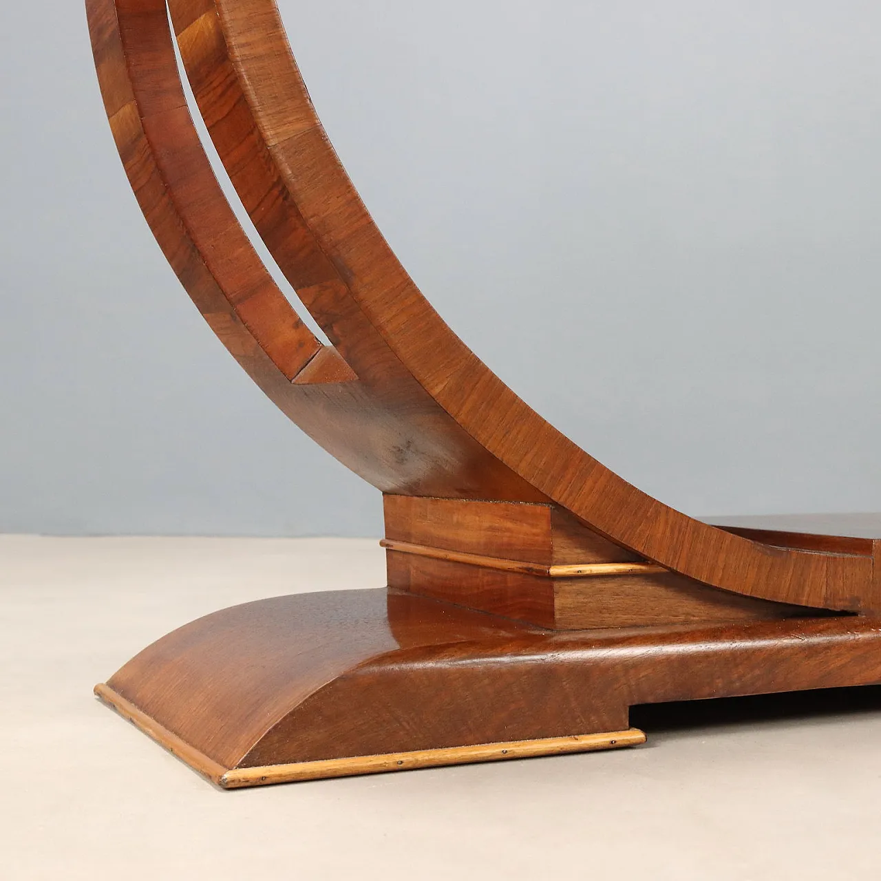 Art Deco toilet veneered in walnut pedule, 20th century 10