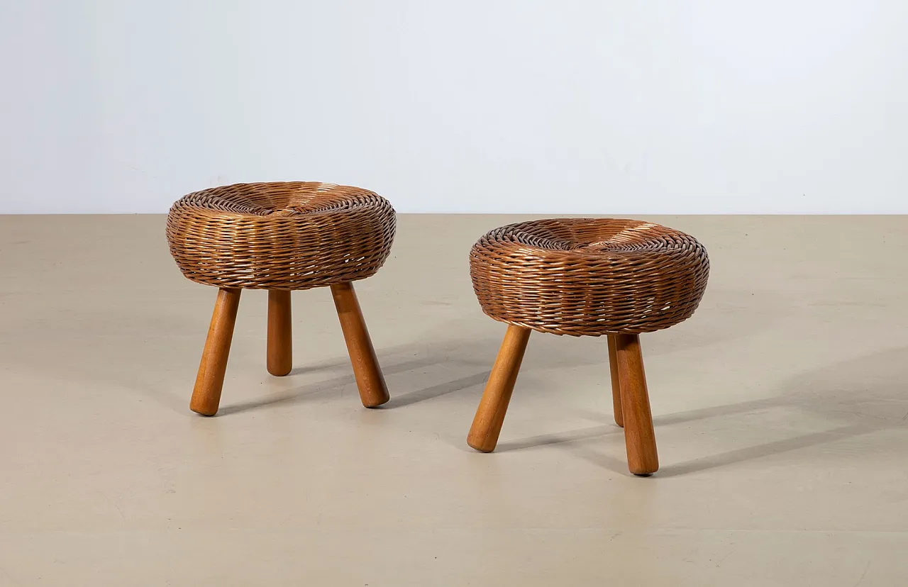 Pair of Mid-Century stools attributed to Tony Paul, 1950s 2