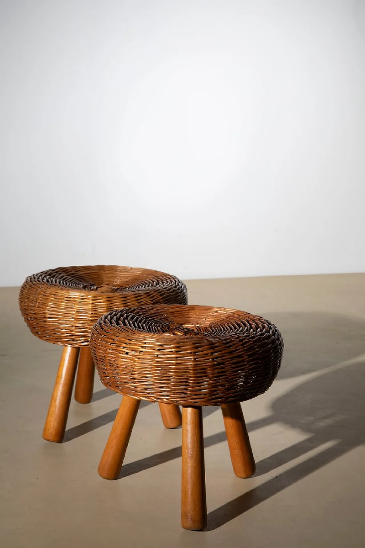 Pair of Mid-Century stools attributed to Tony Paul, 1950s 3