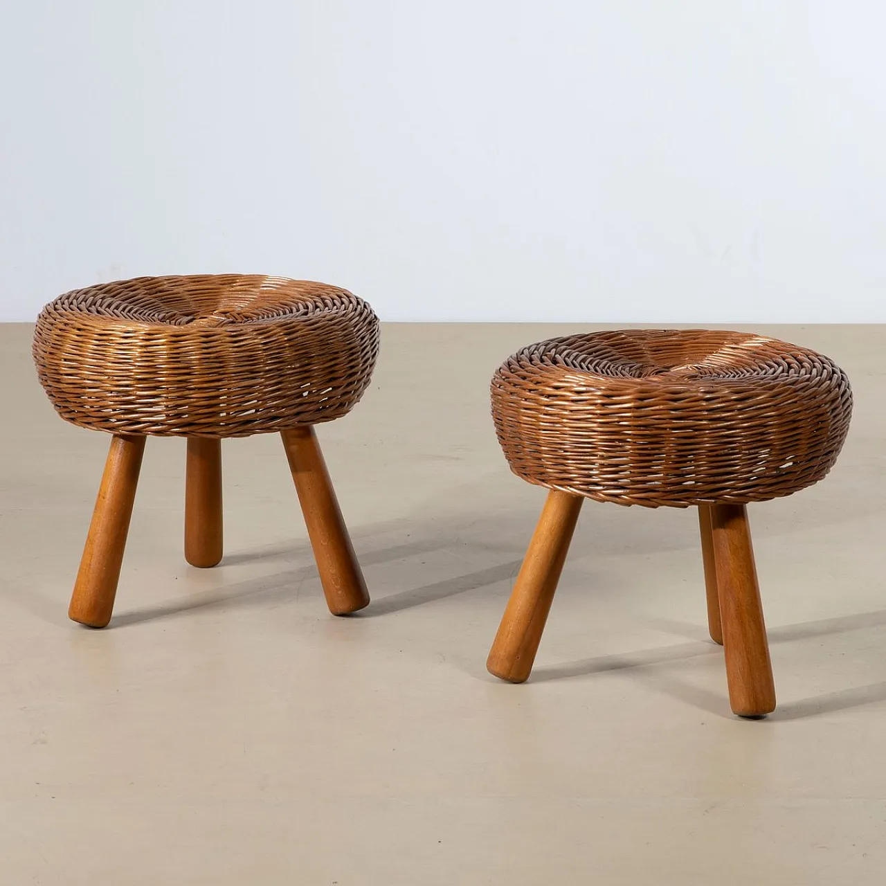 Pair of Mid-Century stools attributed to Tony Paul, 1950s 6