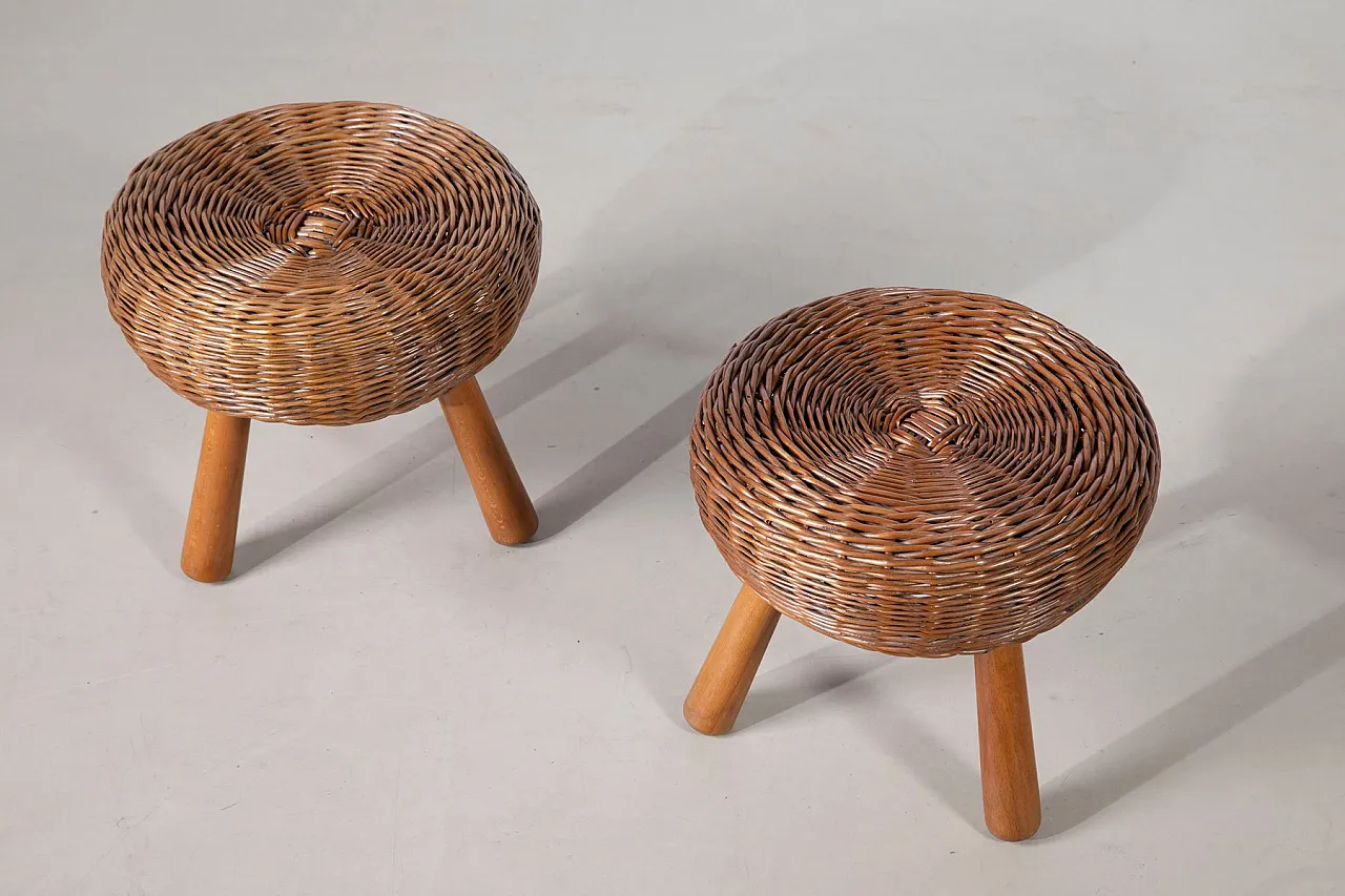 Pair of Mid-Century stools attributed to Tony Paul, 1950s 8