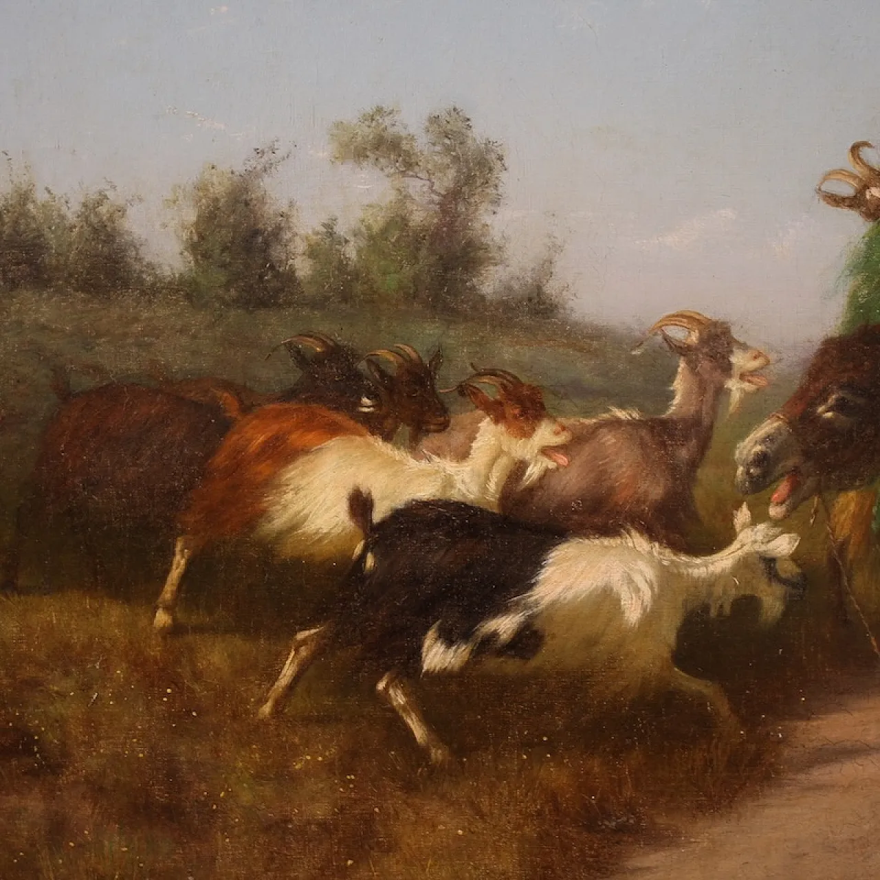 Pastoral genre scene painting, 19th century 6