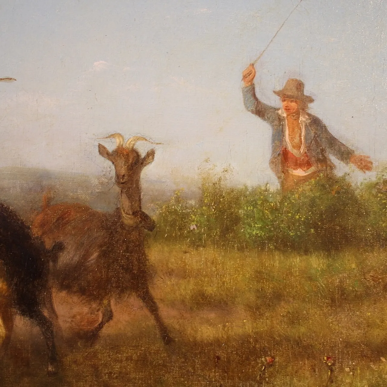 Pastoral genre scene painting, 19th century 11