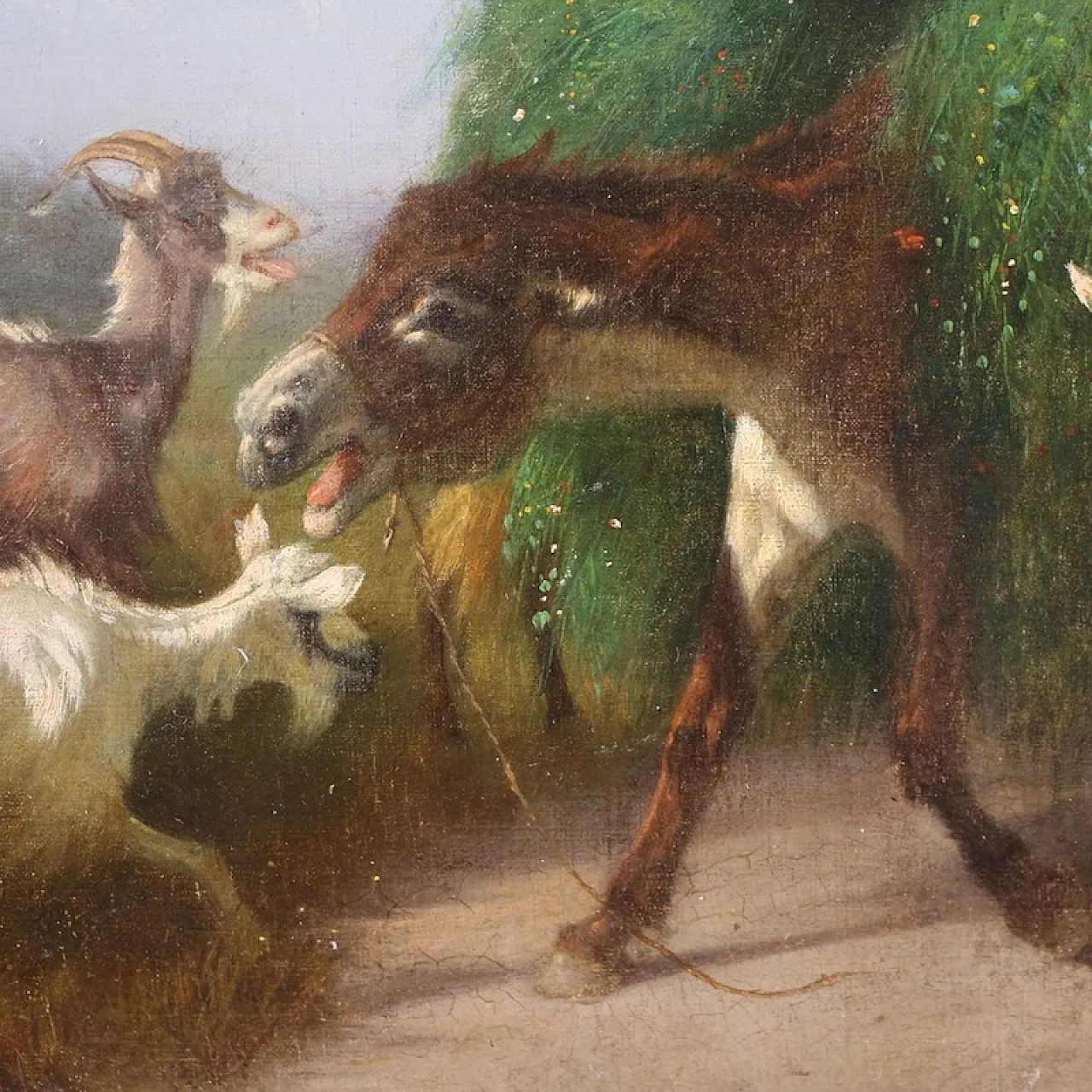 Pastoral genre scene painting, 19th century 12