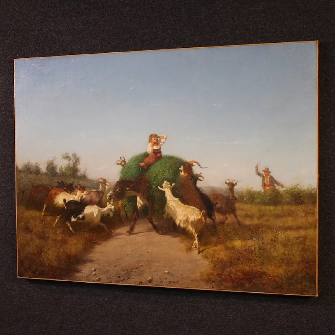 Pastoral genre scene painting, 19th century 14