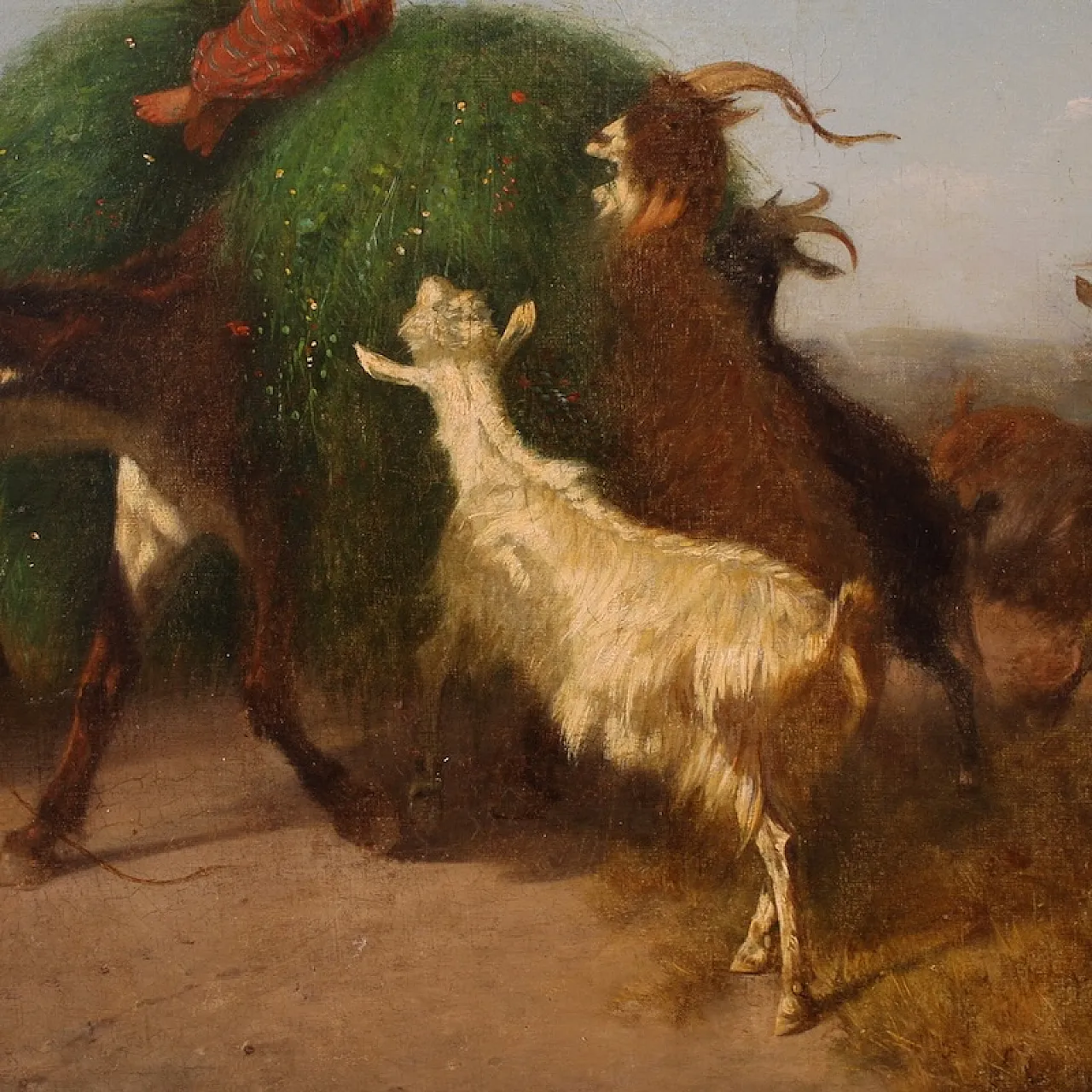 Pastoral genre scene painting, 19th century 15