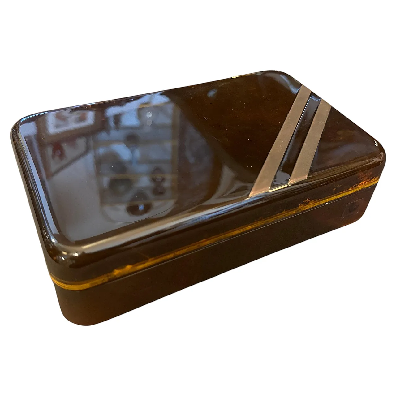 Scatola di lusso in lucite sintetica, stile Dior Home, anni '70 1