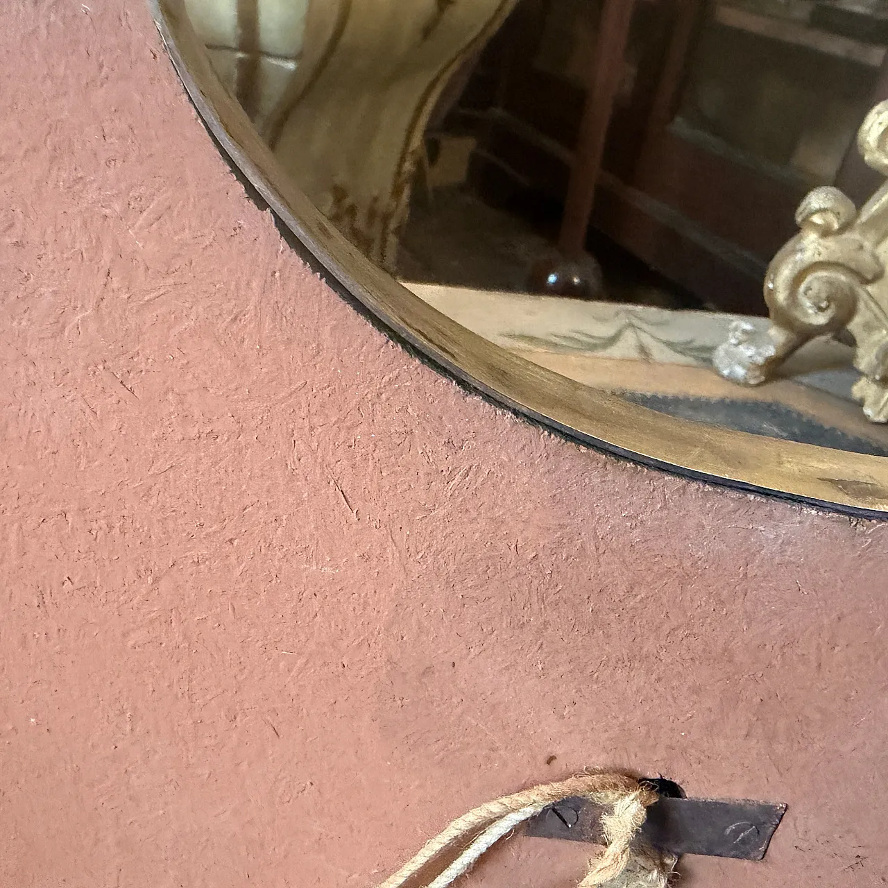 Specchio da parete in ottone Mid-Century Modern di Gio Ponti, anni '50 2