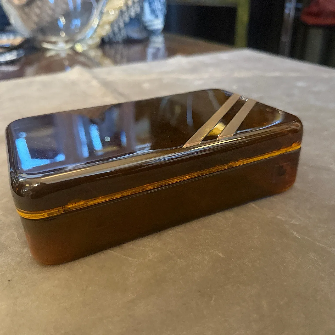 Scatola di lusso in lucite sintetica, stile Dior Home, anni '70 2