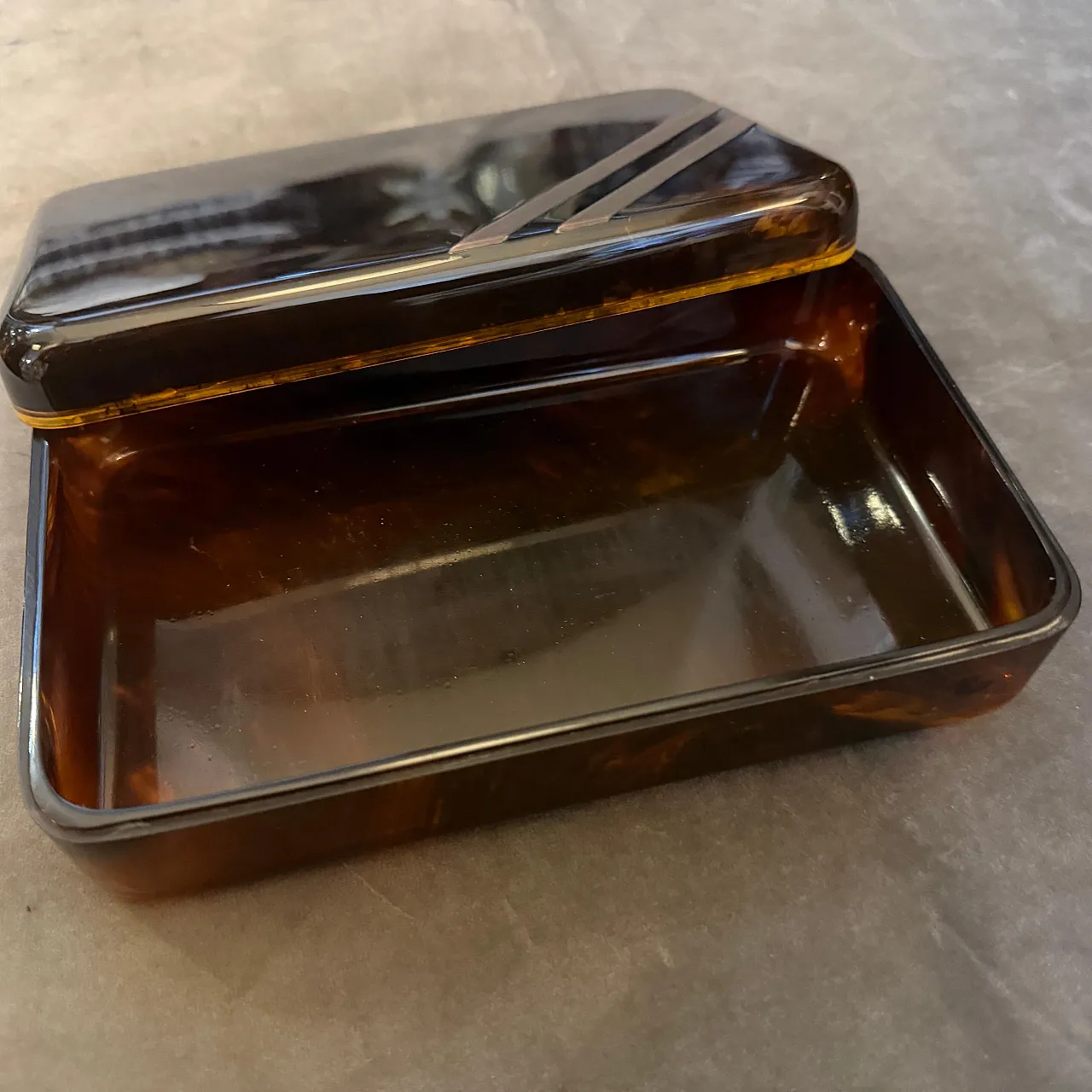 Scatola di lusso in lucite sintetica, stile Dior Home, anni '70 3