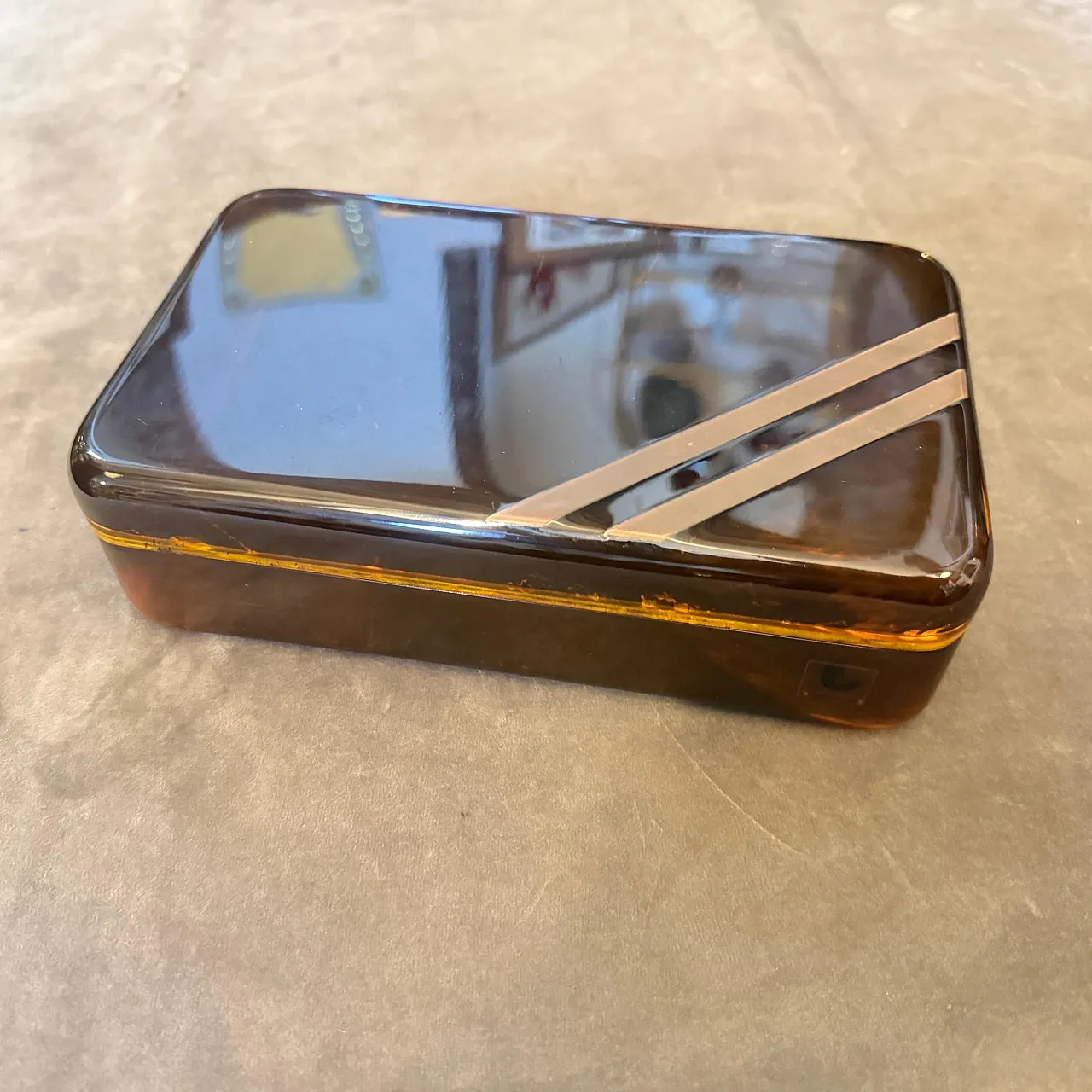 Scatola di lusso in lucite sintetica, stile Dior Home, anni '70 6