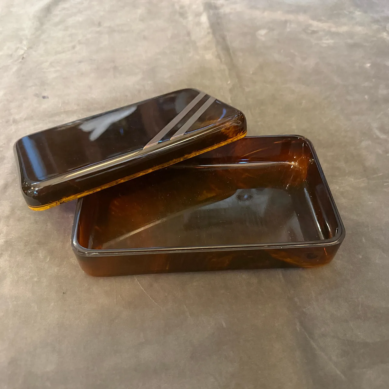 Scatola di lusso in lucite sintetica, stile Dior Home, anni '70 7