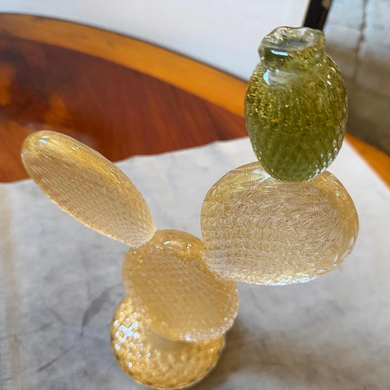 Cactus fiorito in vetro di Murano verde e oro di Dior Home, anni '90 3