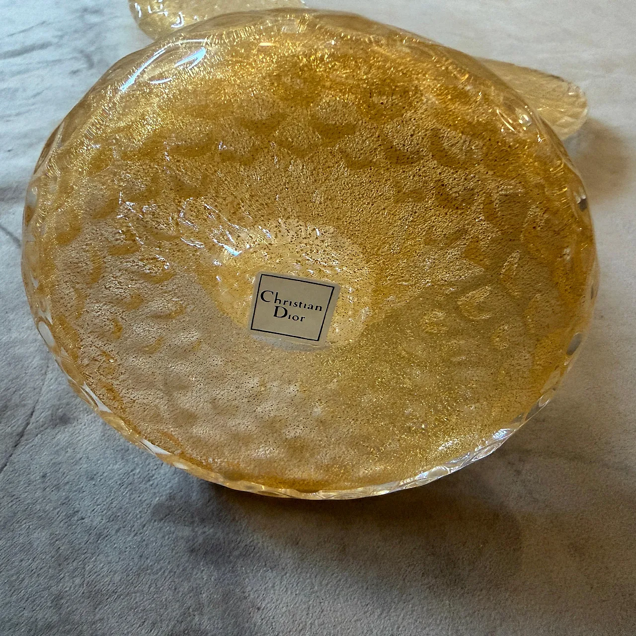 Cactus fiorito in vetro di Murano verde e oro di Dior Home, anni '90 10