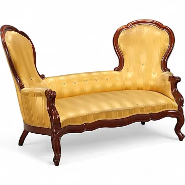 Mahogany conversation sofa, 19th century