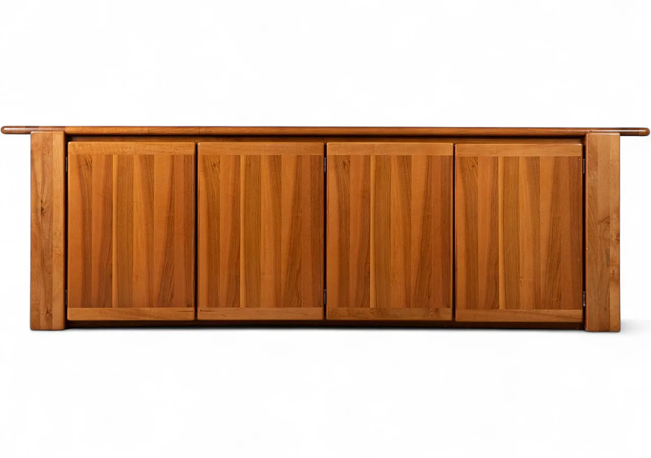 Credenza scultorea in noce di Mobil Girgi, anni '70 11