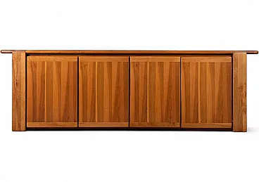 Sculptural walnut sideboard from Mobil Girgi, 1970s