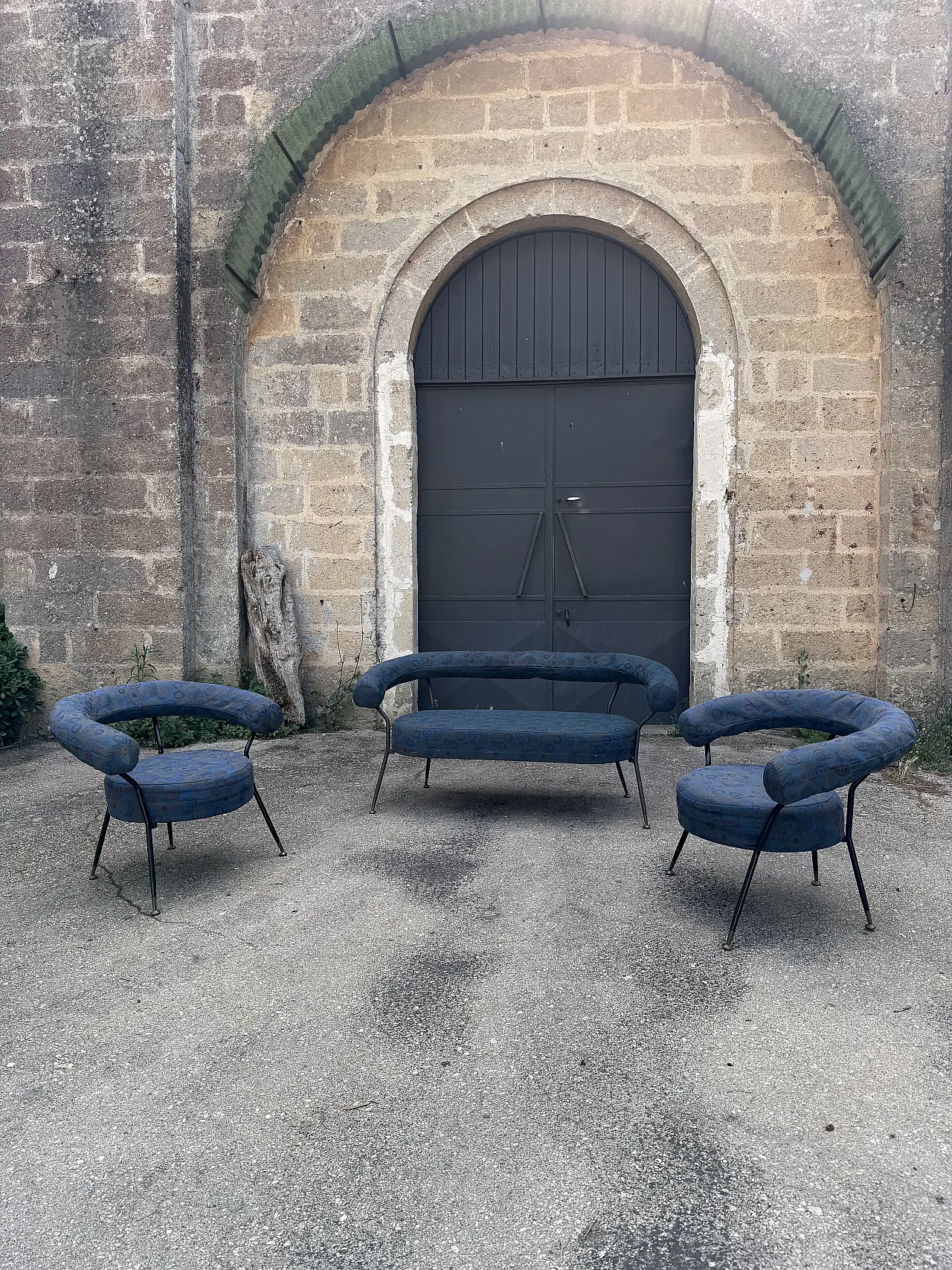 Divano con due poltrone di Ipe Brevetti, anni '70 1