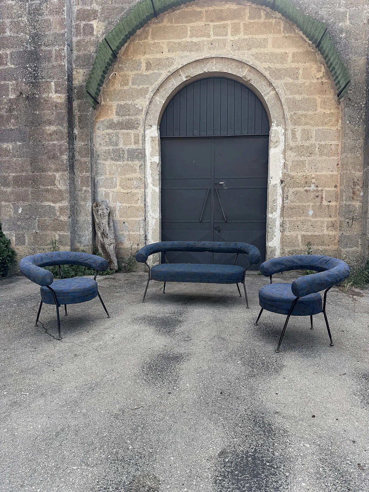 Divano con due poltrone di Ipe Brevetti, anni '70 6