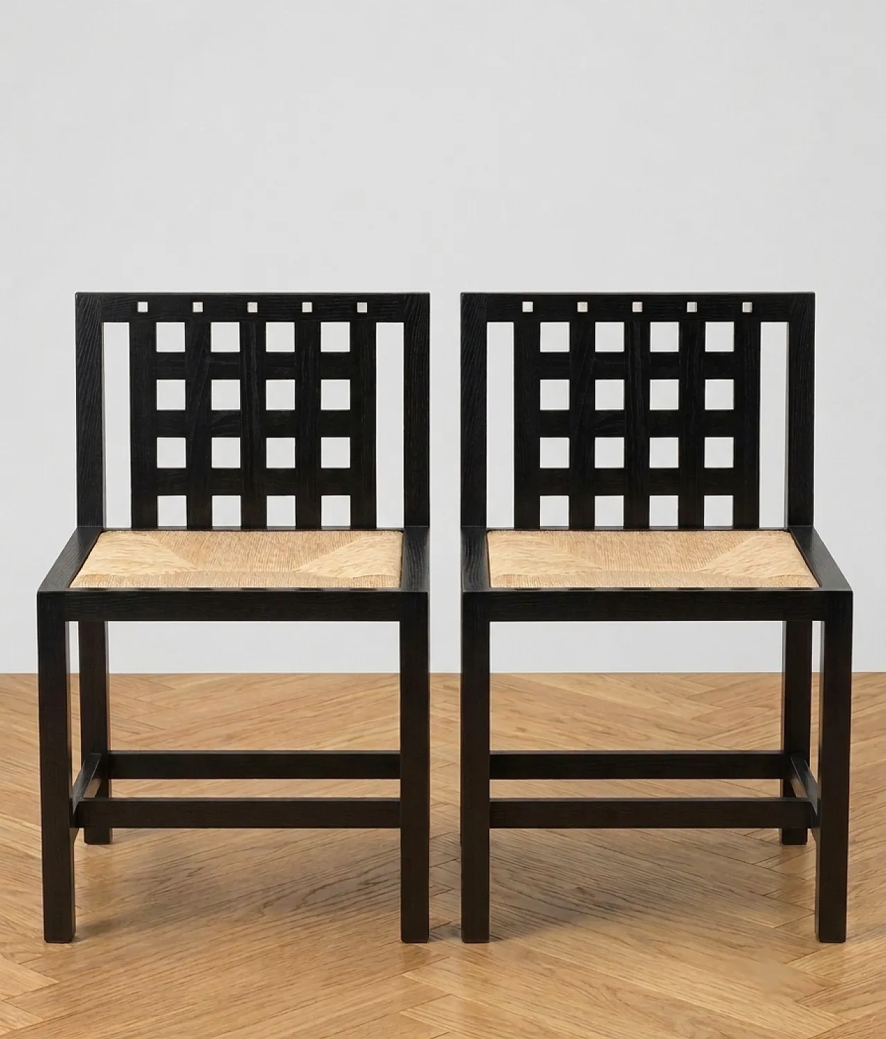 Pair of DS3 chairs by Charles Rennie Mackintosh for Cassina, 1970s 9