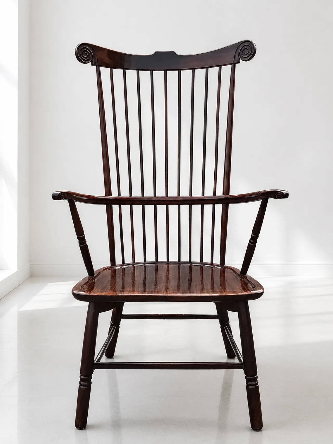 Armchair with high back rods by Paolo Buffa, 1940s 1