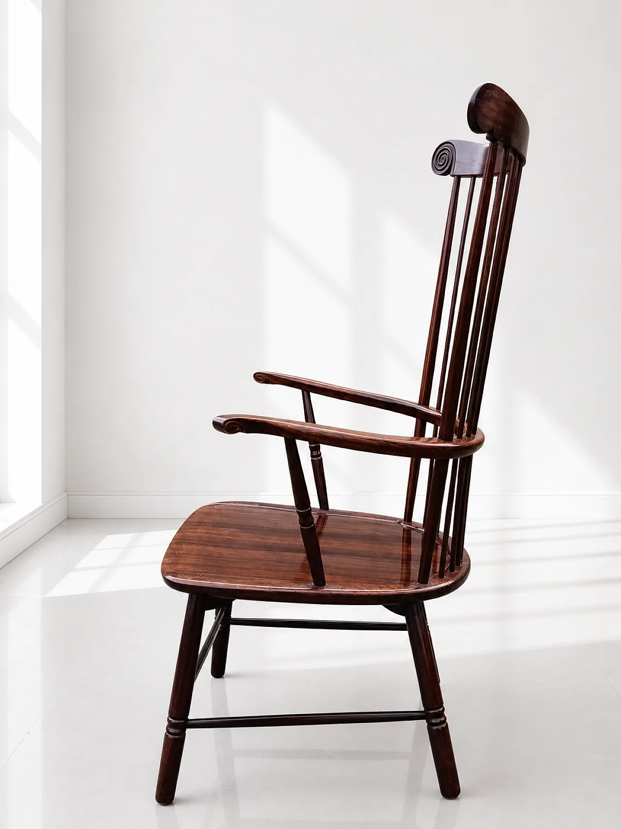 Armchair with high back rods by Paolo Buffa, 1940s 3