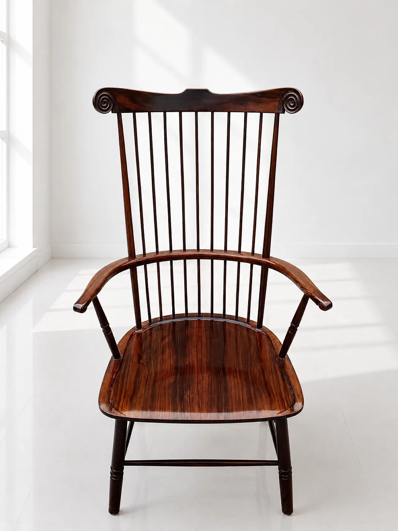Armchair with high back rods by Paolo Buffa, 1940s 4