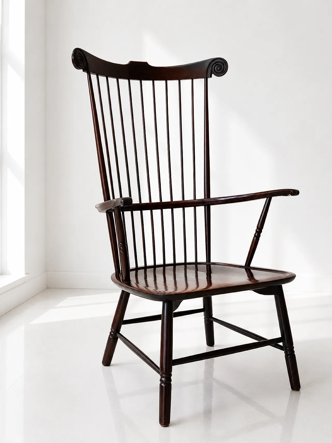 Armchair with high back rods by Paolo Buffa, 1940s 5