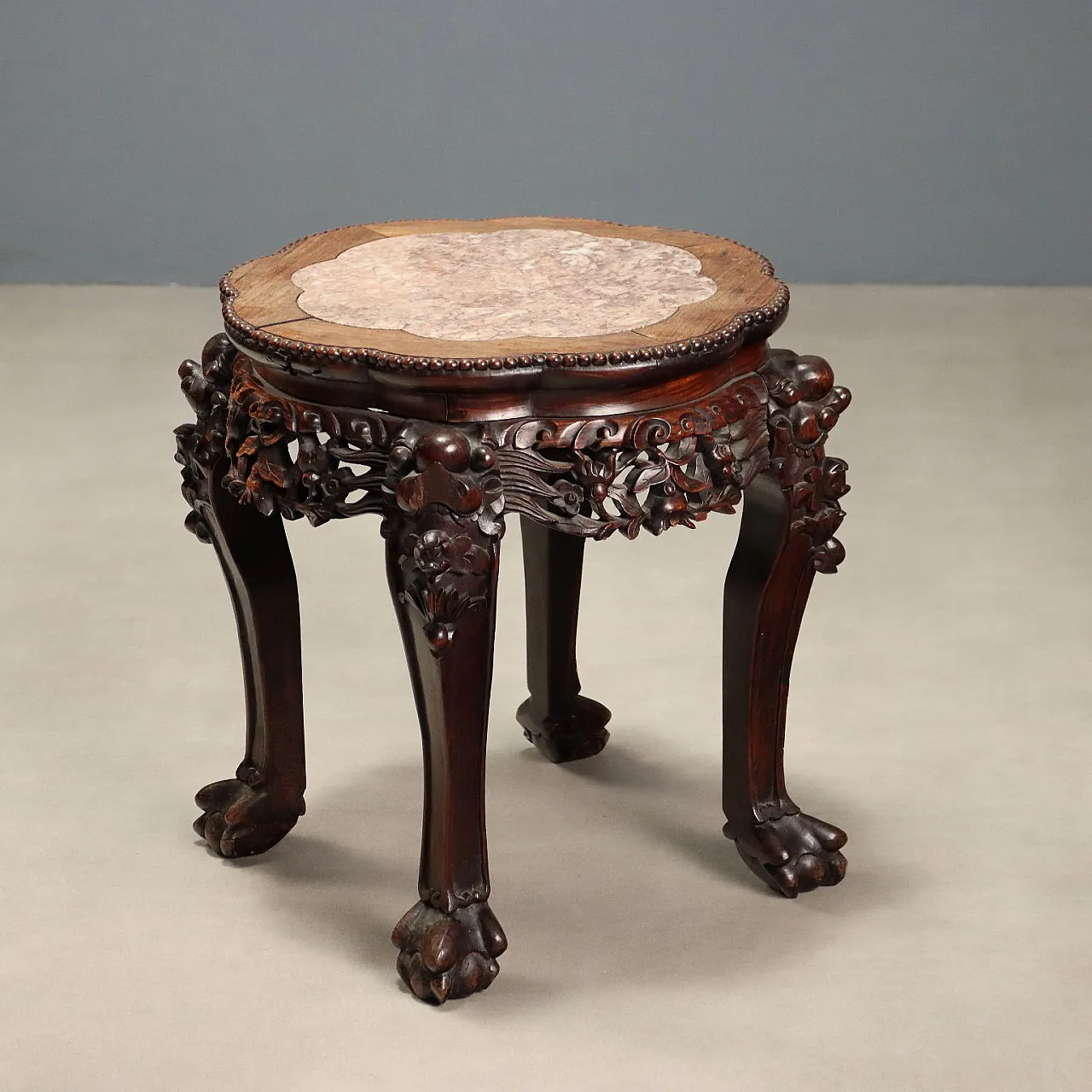 Coffee table in exotic wood with an oriental flavour, 20th century 1