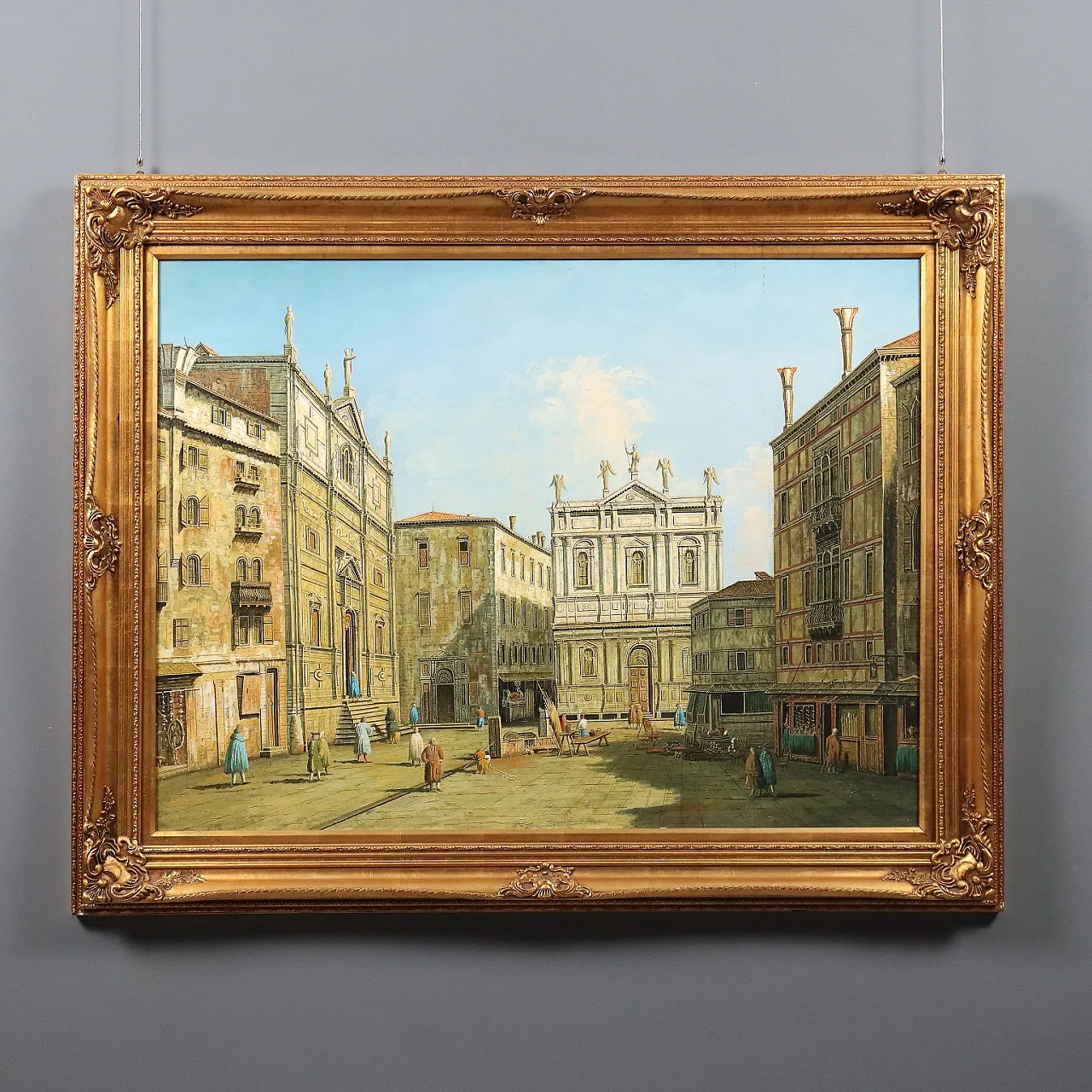 Campo San Salvador in Venice, oil on canvas, 18th century 1