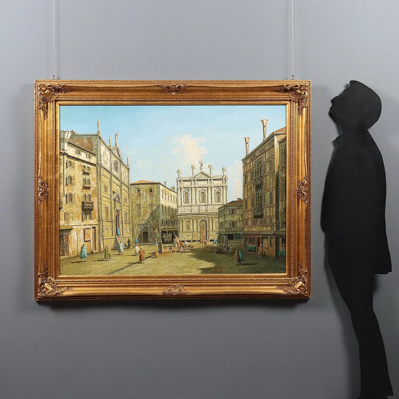 Campo San Salvador in Venice, oil on canvas, 18th century 2