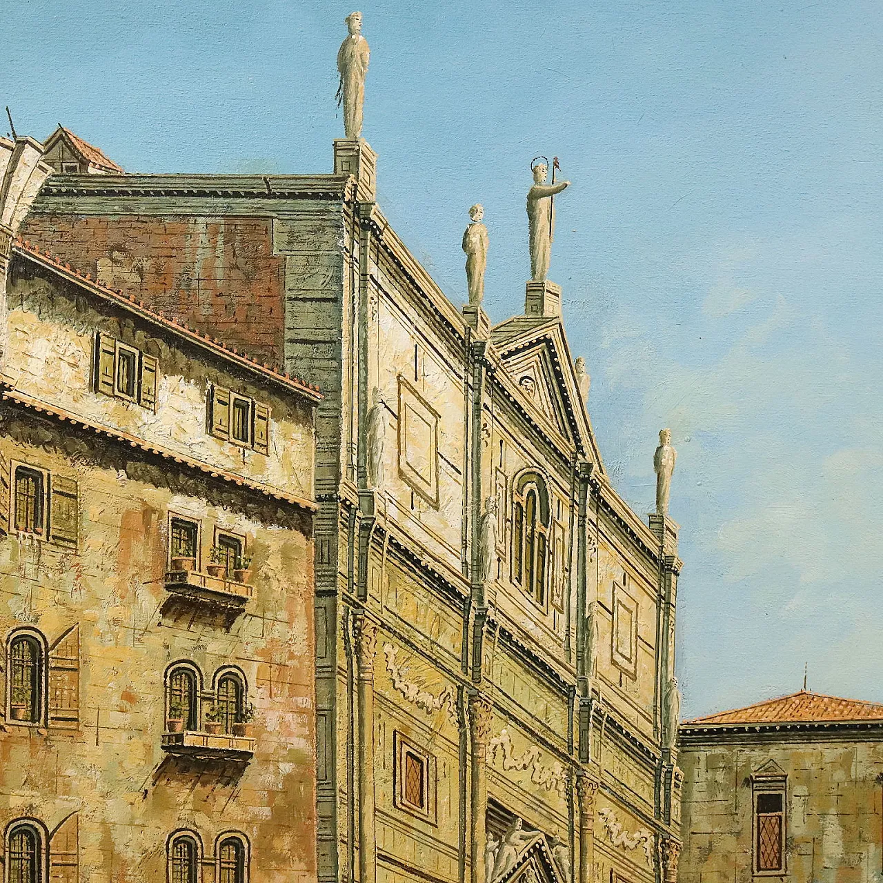 Campo San Salvador in Venice, oil on canvas, 18th century 4