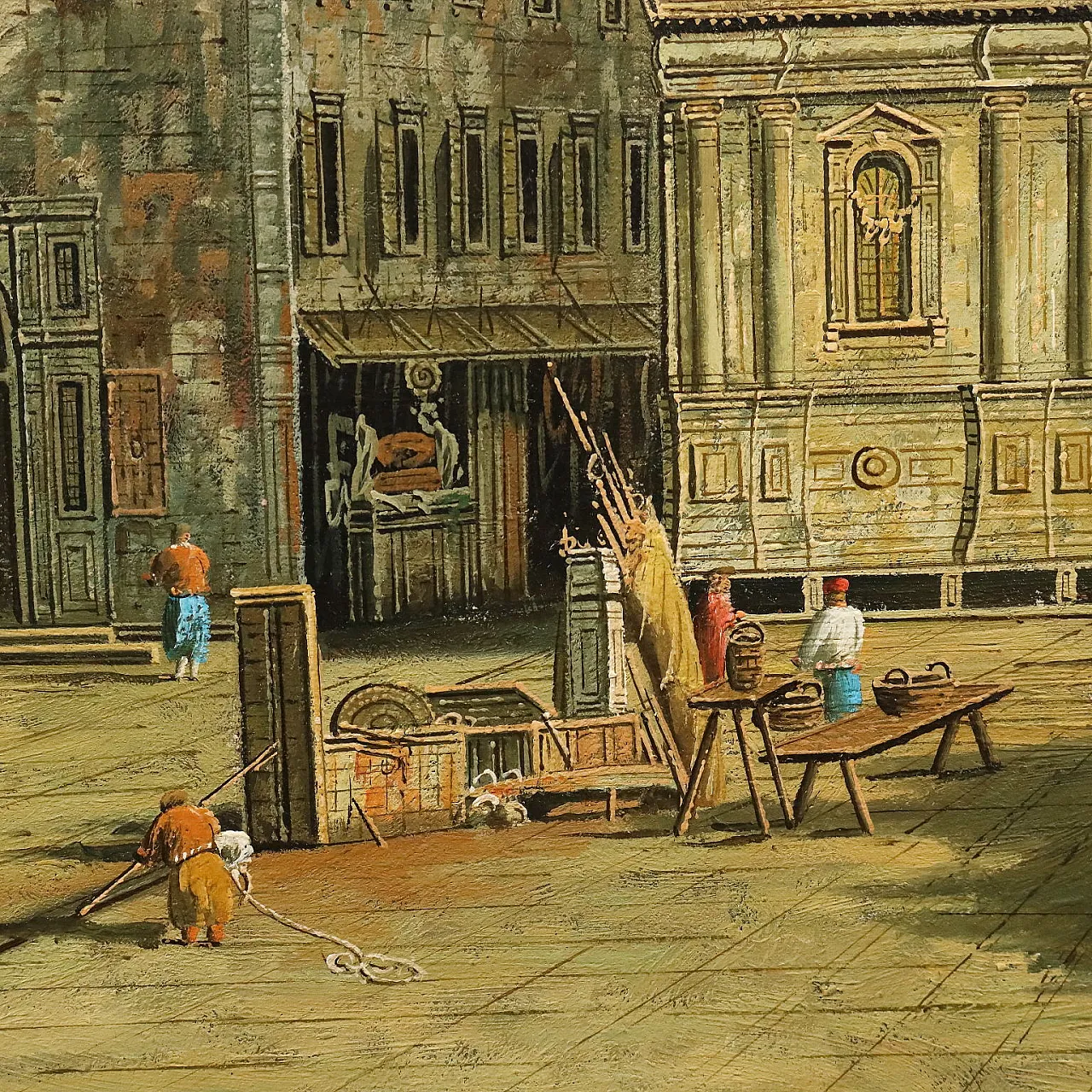 Campo San Salvador in Venice, oil on canvas, 18th century 8