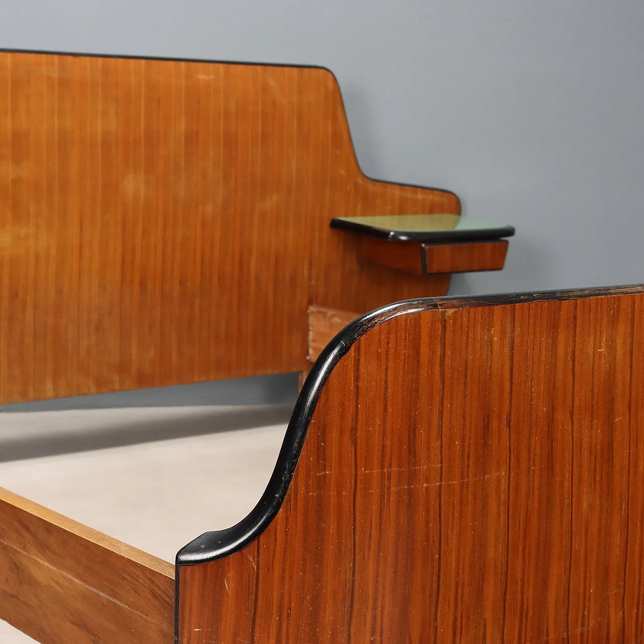 Bed with bedside tables, mid-20th century 4