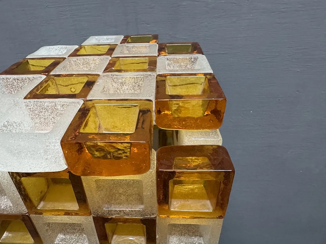 Lampada da terra in vetro di Murano di Poliarte, Italia, anni '70 3