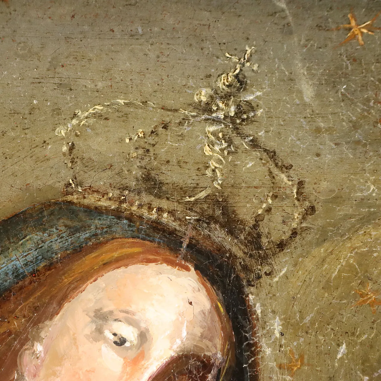 Madonna in Adoration of Baby Jesus, oil on canvas, 19th century 4