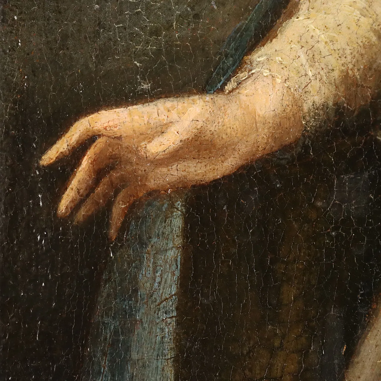 Madonna in Adoration of Baby Jesus, oil on canvas, 19th century 8