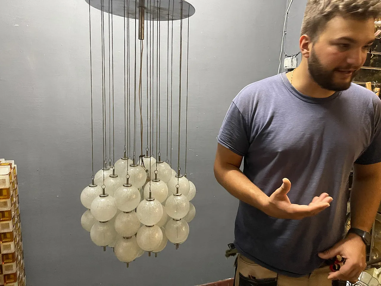 Lampadario Sterrenbeeld in vetro di Murano di RAAK, anni '70 8