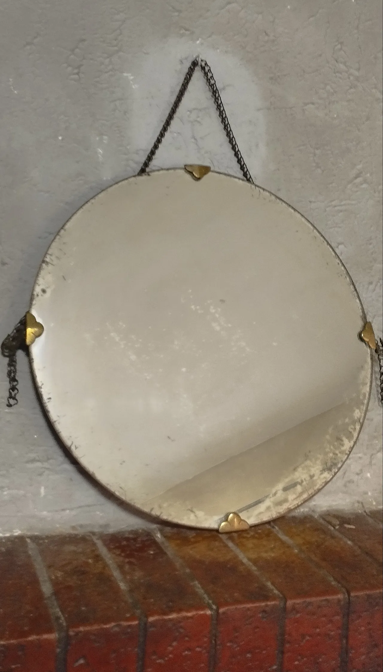 Specchio mirror anni 50 con catena 13