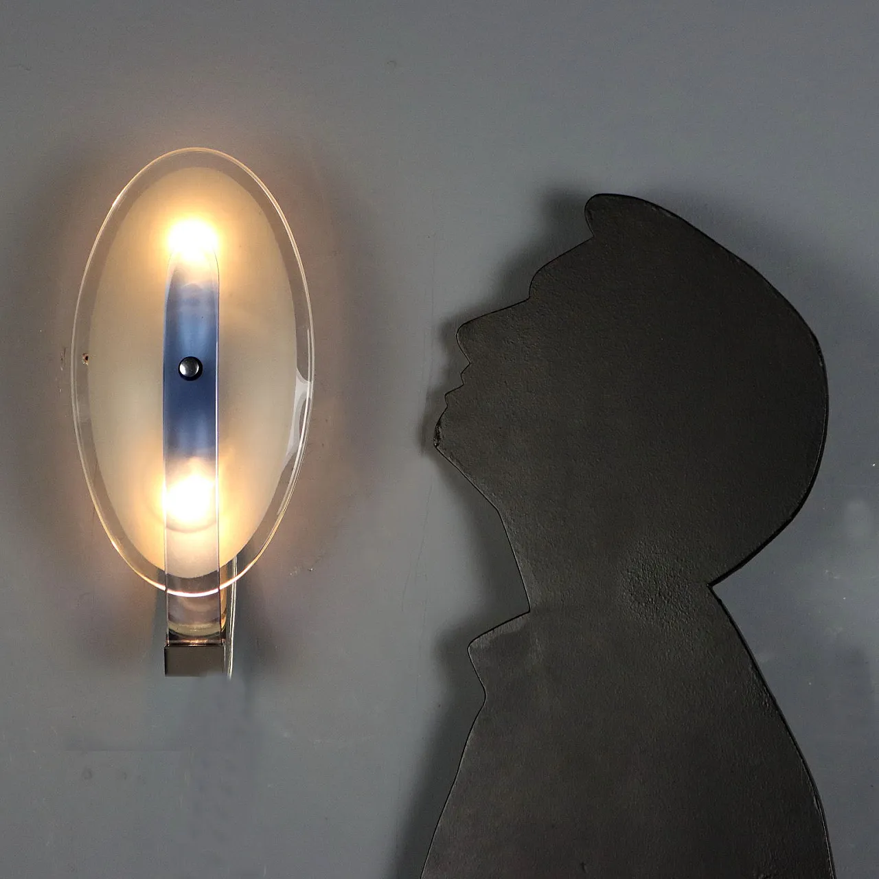 Wall light in glass and metal, 1960s 2