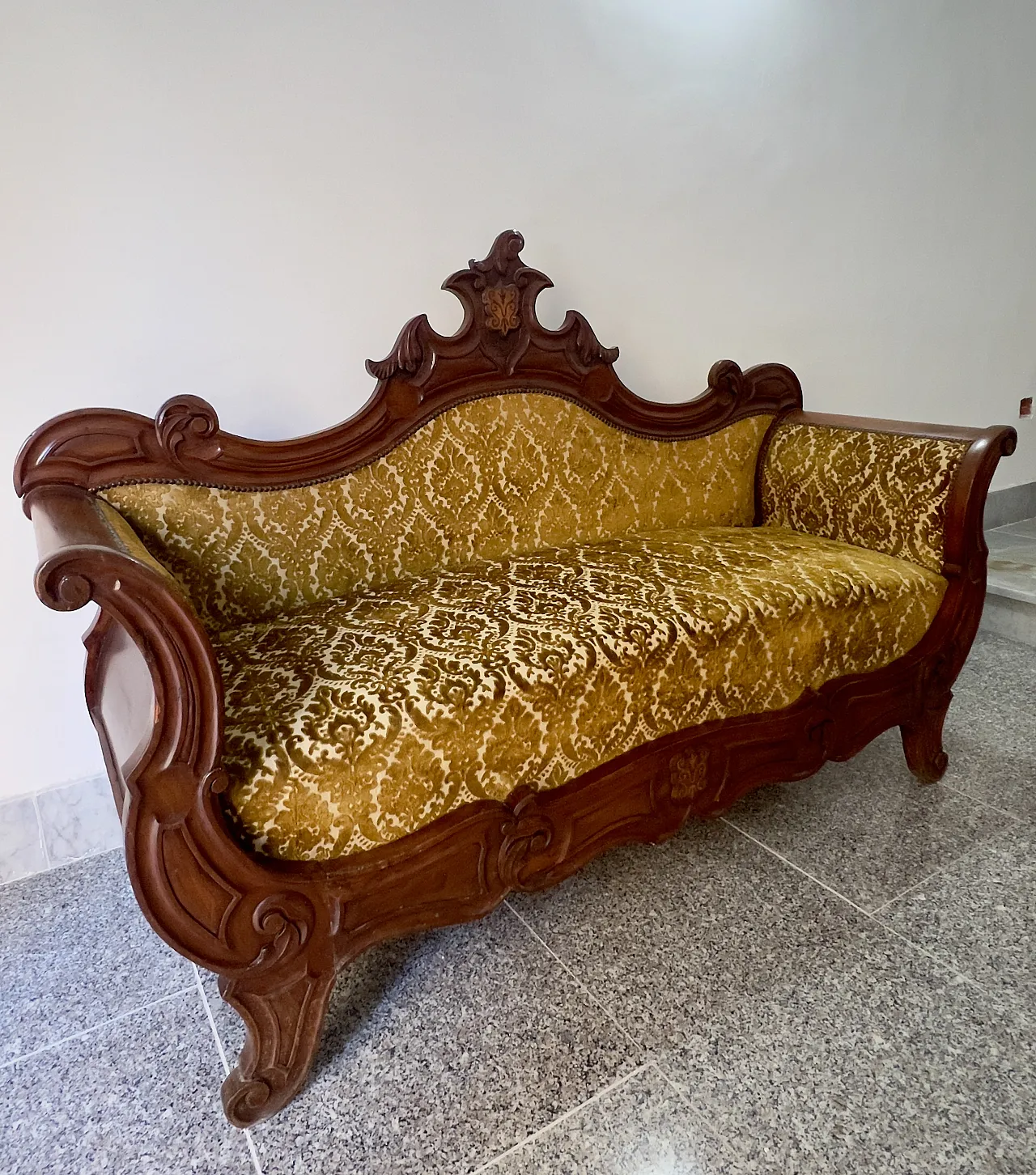 Divano stile Luigi Filippo, fine '800 3