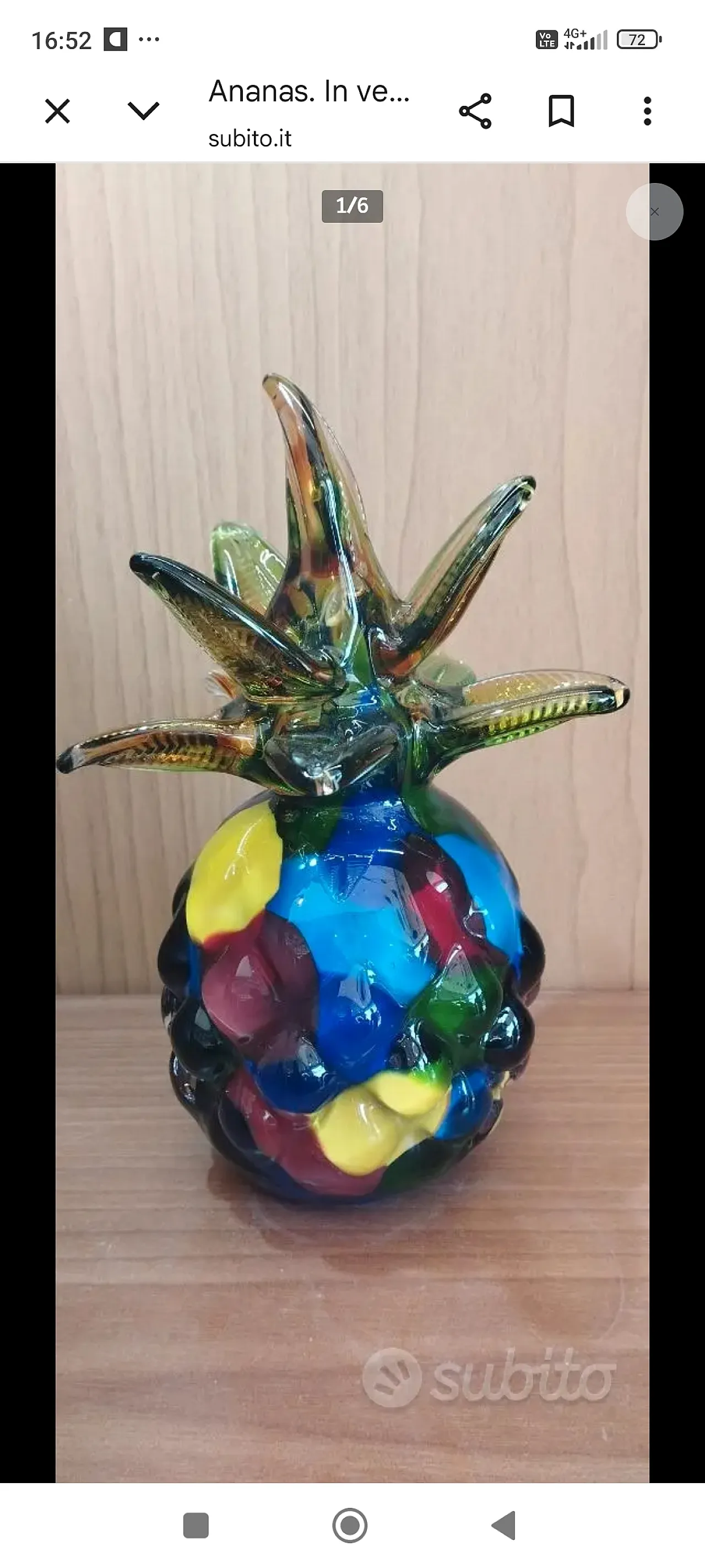 Ananas in cristallo di Murano firmato Maestri vetrai Veneti 24