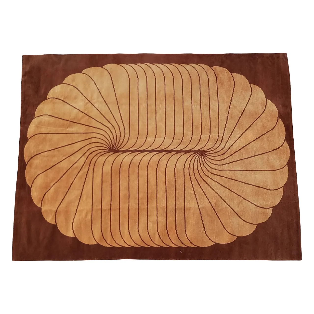 Tappeto europeo ispirato alla op-art, Belgio anni ‘70 1