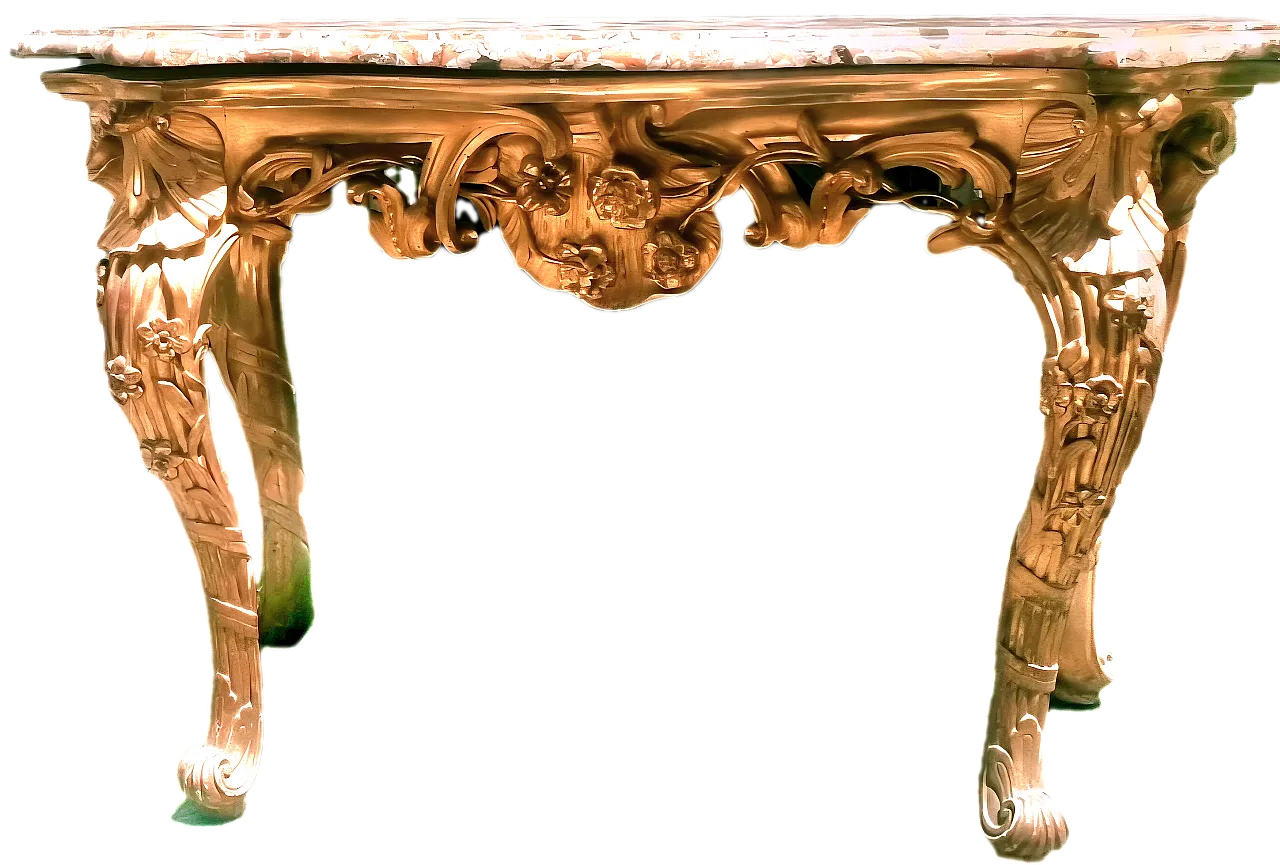 Louis XV gilded console, Marche, 18th century 1