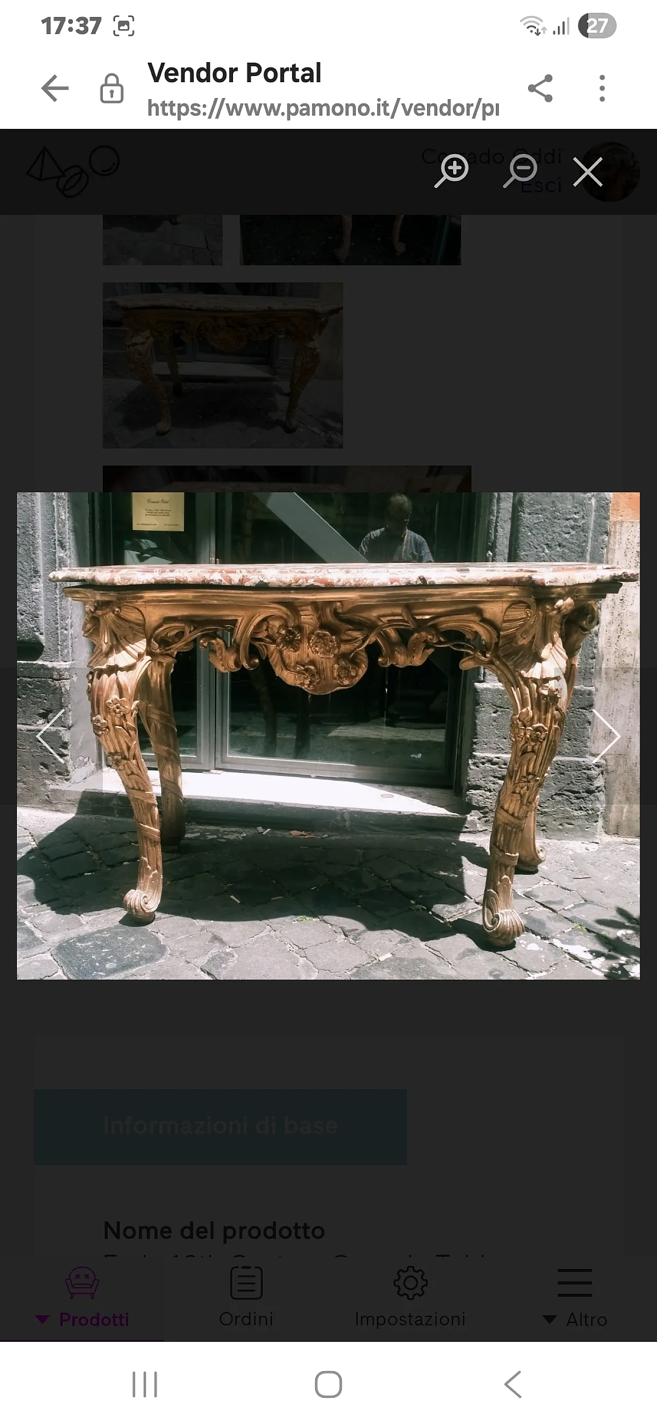 Louis XV gilded console, Marche, 18th century 2