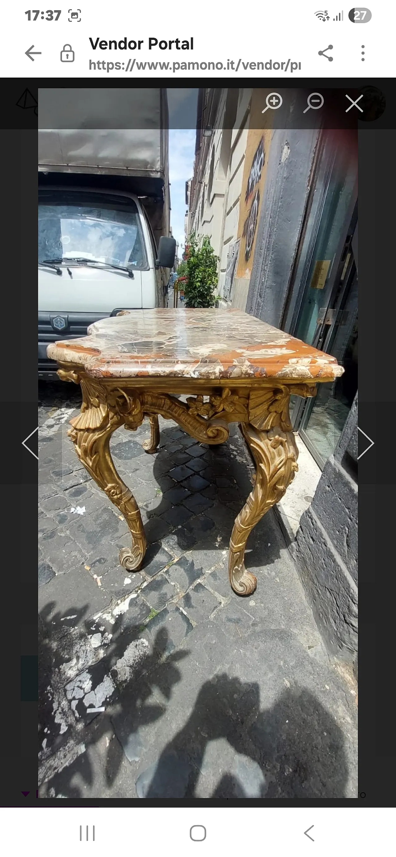 Louis XV gilded console, Marche, 18th century 3