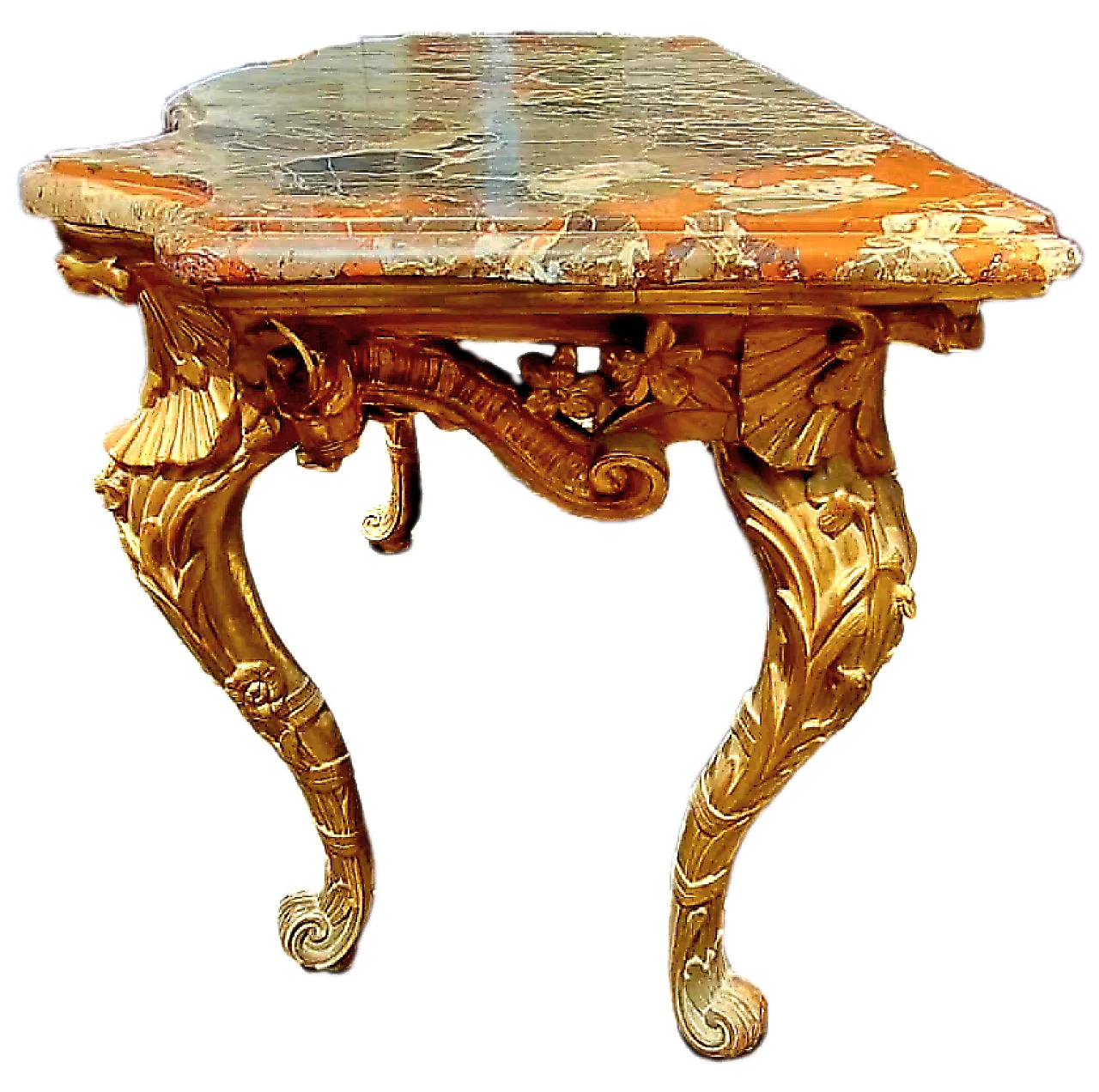 Louis XV gilded console, Marche, 18th century 4