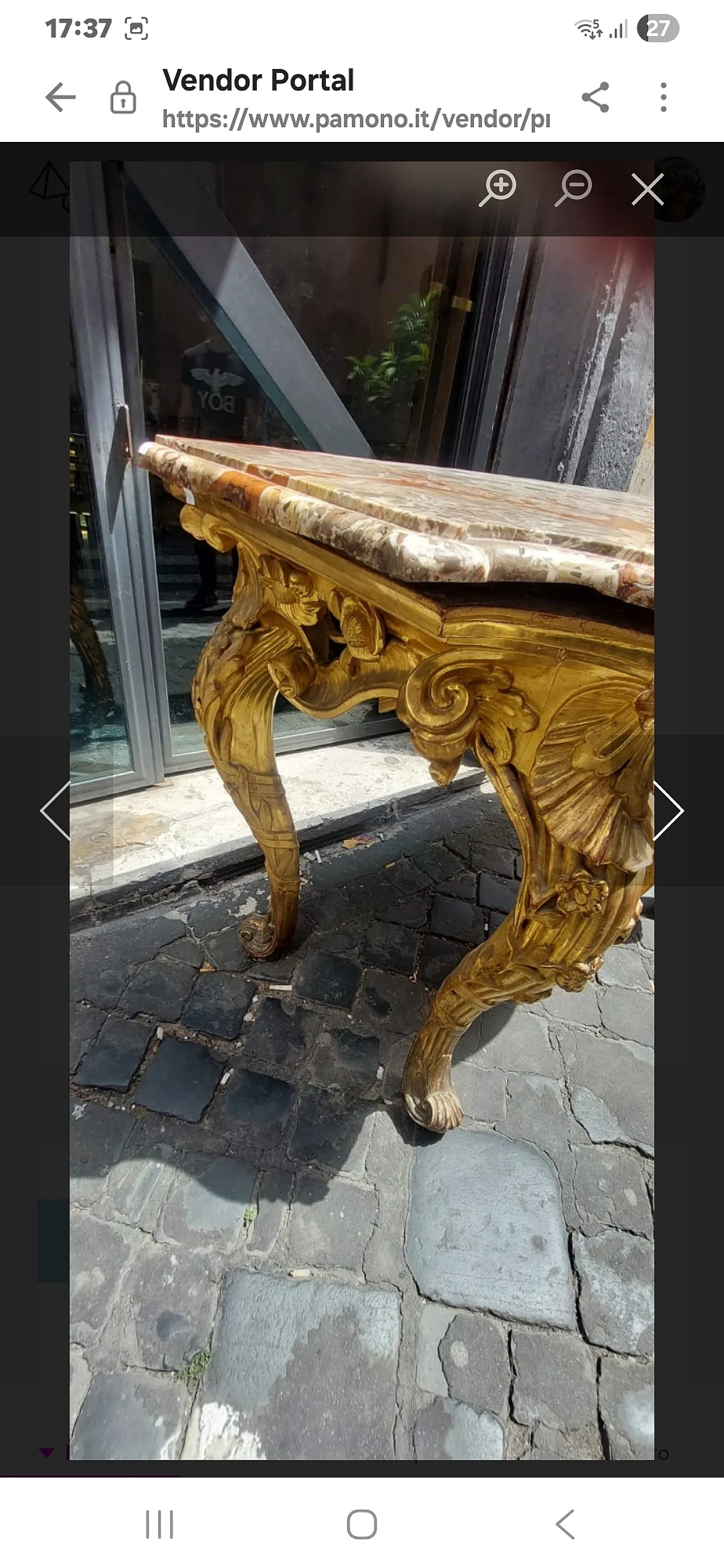 Louis XV gilded console, Marche, 18th century 5