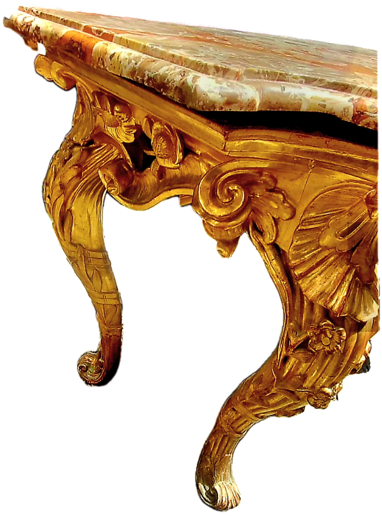 Louis XV gilded console, Marche, 18th century 7